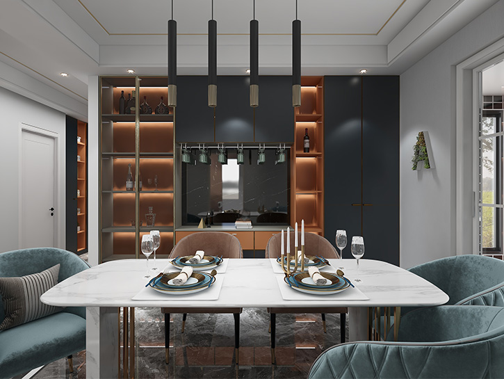 定制實(shí)木酒柜效果圖-PET飾面板