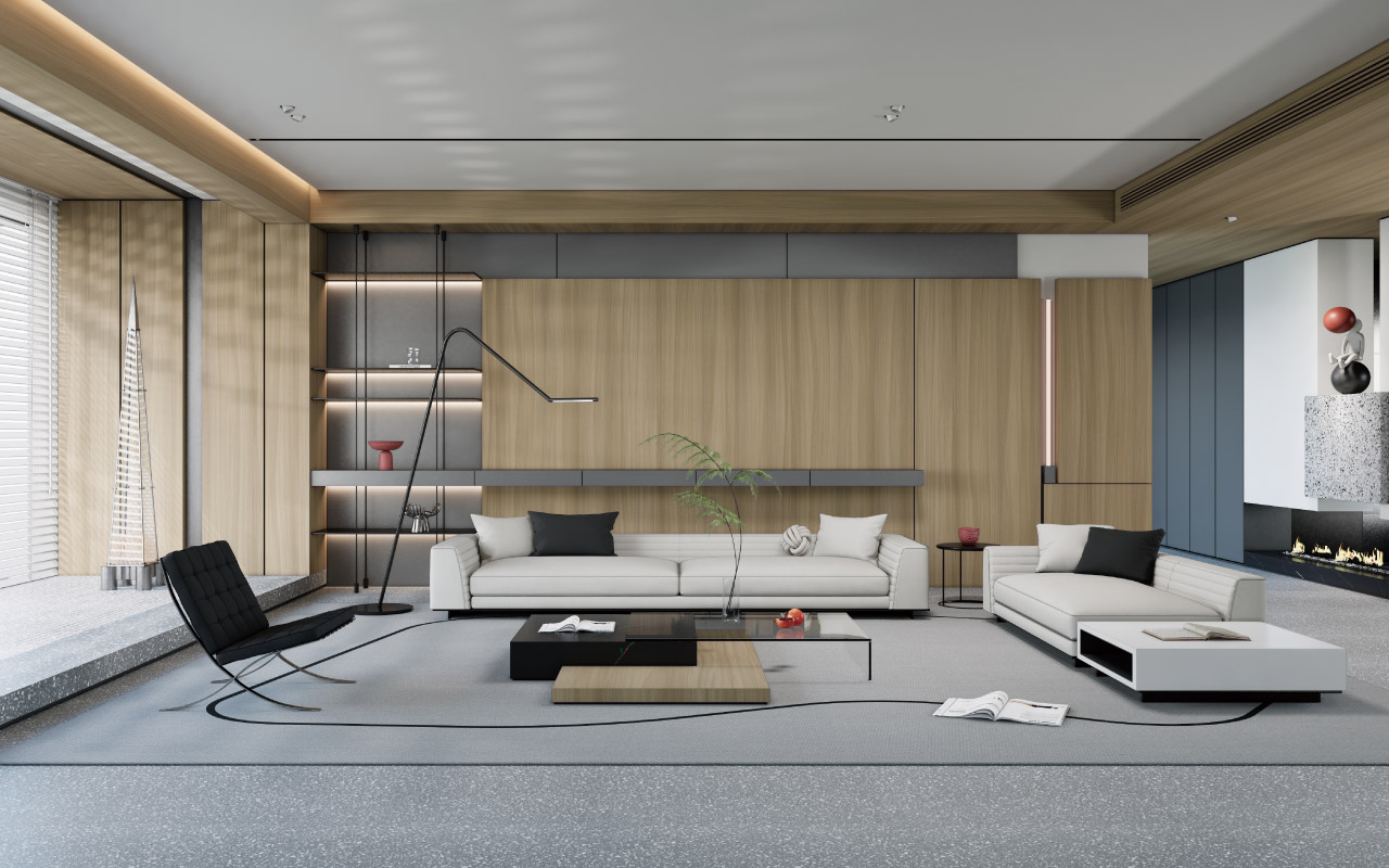 艾加胡桃生態(tài)板-板材全屋定制案例