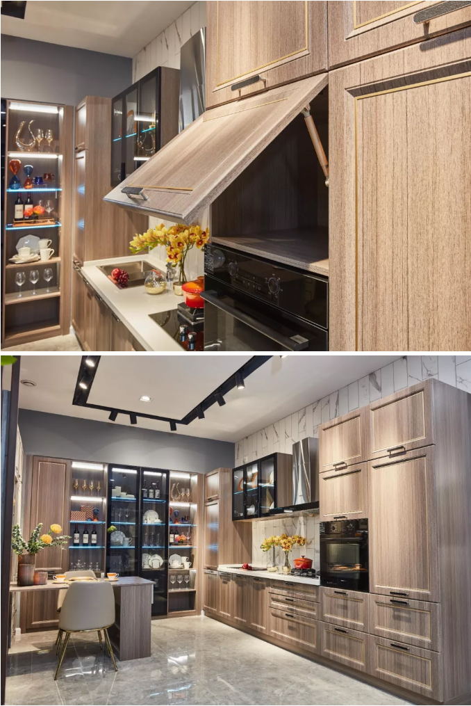 免漆生態(tài)板銀沙柚木定制櫥柜 免漆生態(tài)板銀沙柚木定制櫥柜