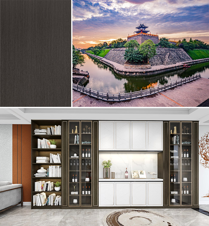 書柜板材木色雙華